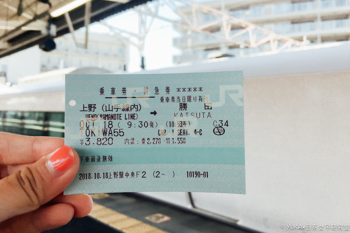 前往茨城勝田站的JR車票
