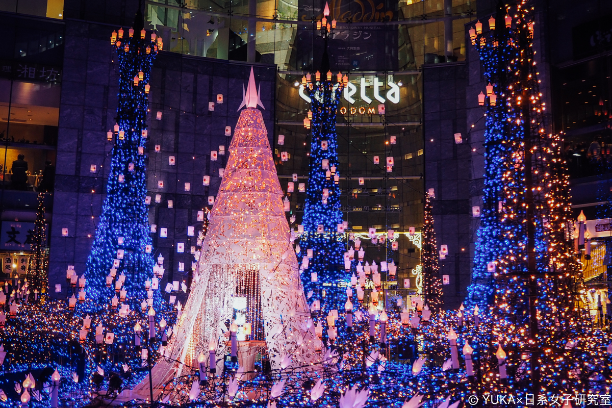 東京 汐留Caretta 迪士尼 聖誕節點燈