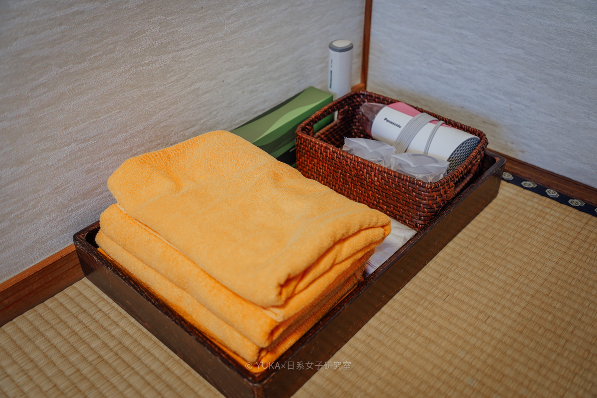 由布院住宿-Okaeri溫泉旅館-毛巾、吹風機