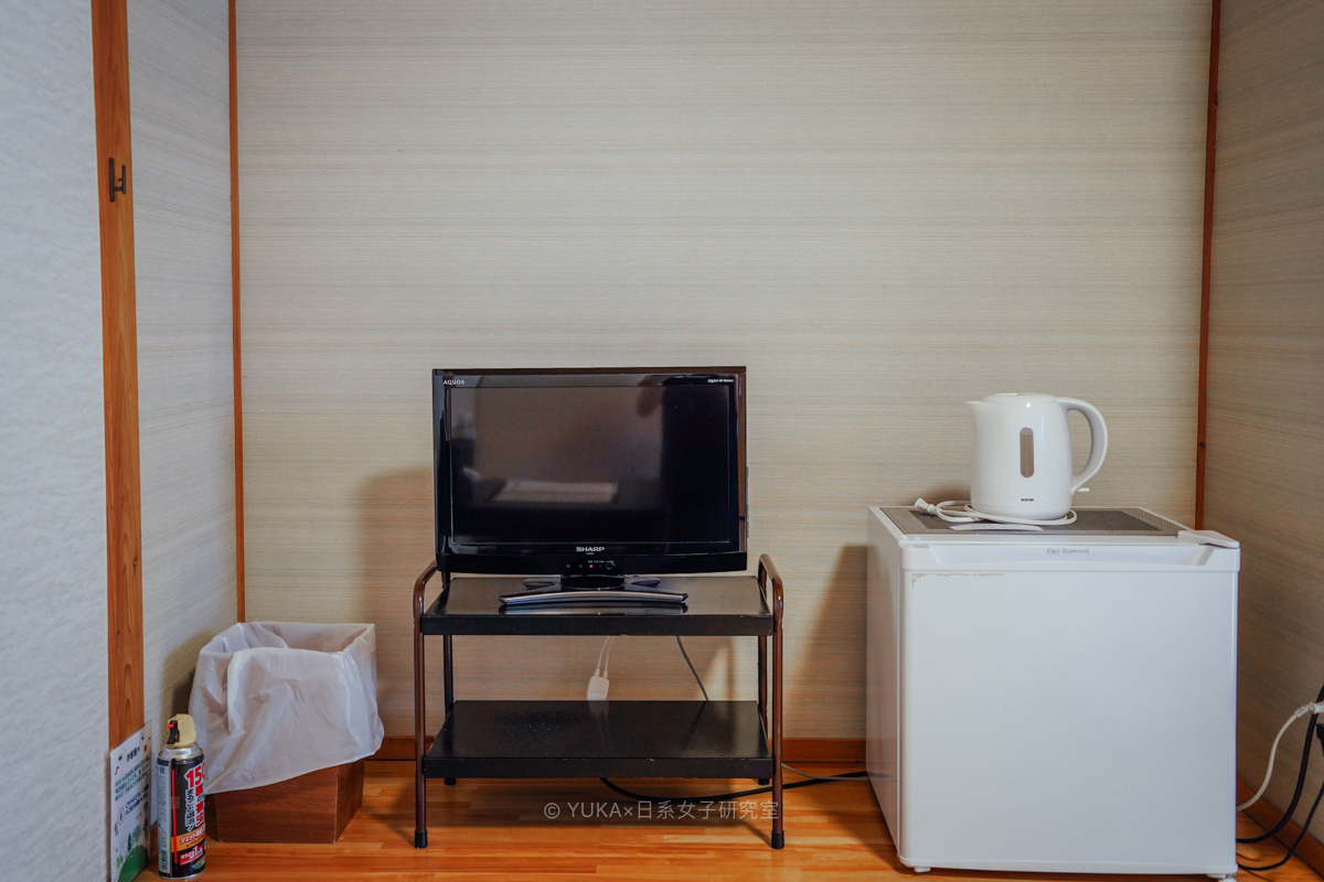 由布院住宿-Okaeri溫泉旅館-101房-電視冰箱